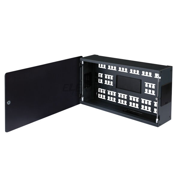 Шкаф для оборудования WI-FI Lande Ziglat 450х105х205 мм двери стекло черный LN-ZGL465-CMS-2