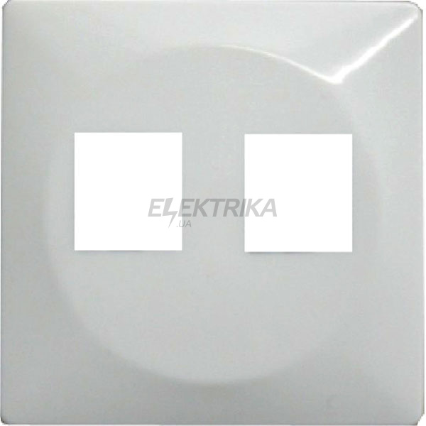 Панель e.lux.16121L.pn.ivory для розетки подвійний під Jack RJ12 або RJ45, "слонова кістка"