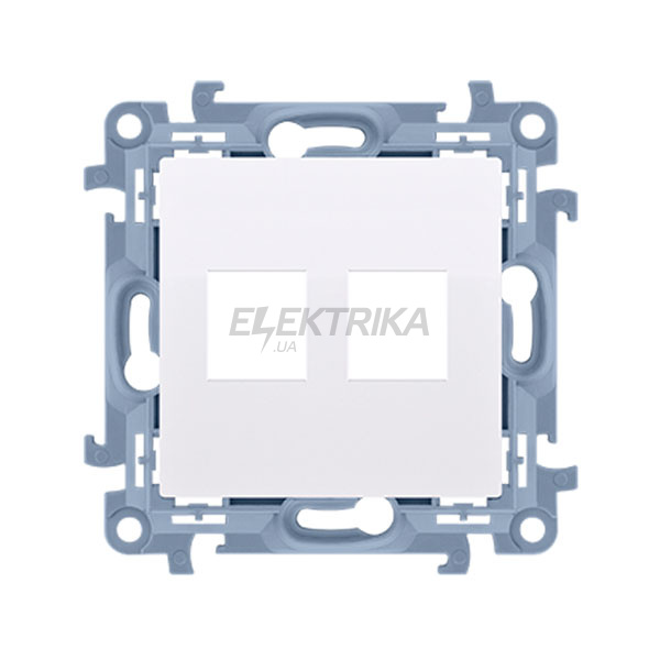 Адаптер для телеінформаційних розеток SIMON10, 2xRJ45 Keystone, білий