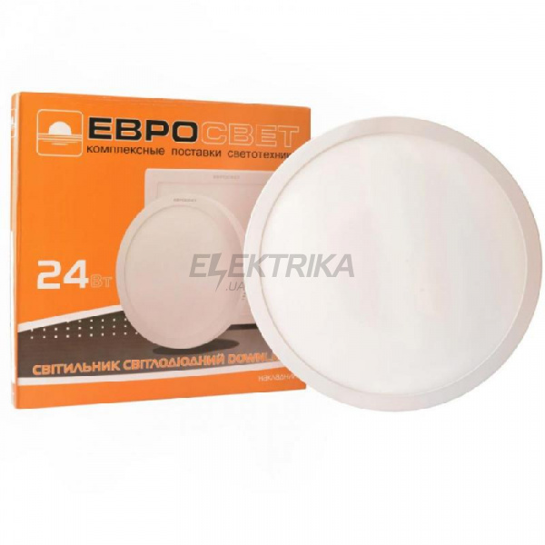 Світильник точковий накладний ЄВРОСВІТЛО 24Вт коло LED-SR-300-24 6400К