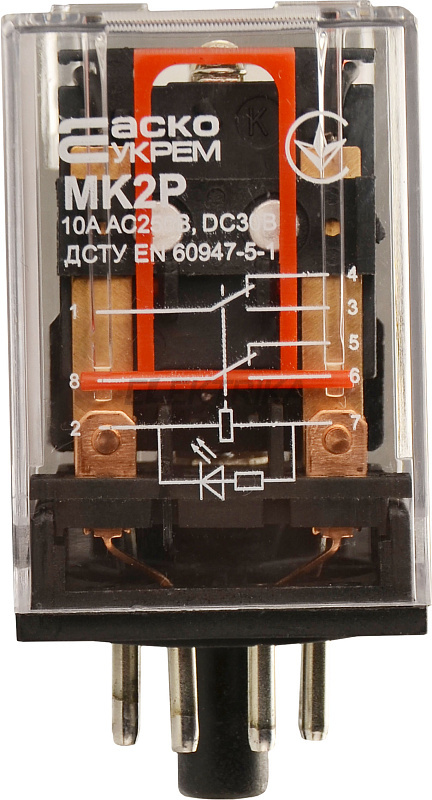 Реле проміжне АСКО-УКРЕМ МK2P (AC 24 V) (A0090010002)