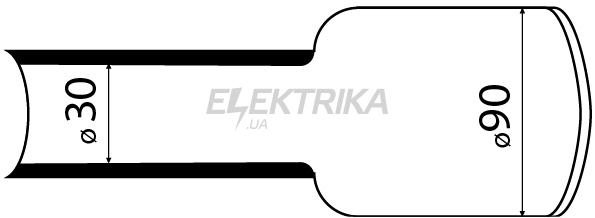 Термозбіжна трубка з клейовим шаром АСКО-УКРЕМ 90 (1м) чорний (A0150040067)