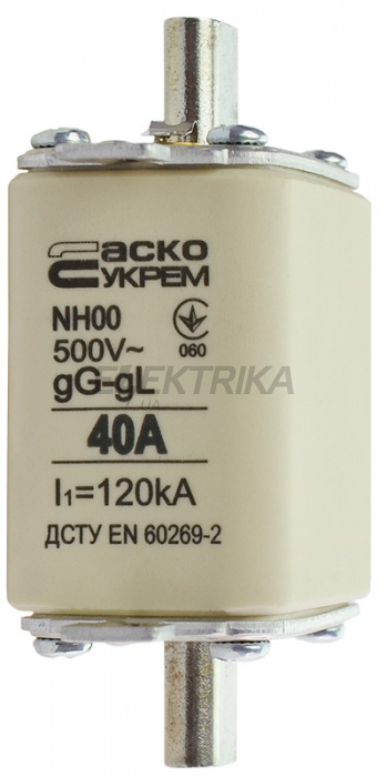 Запобіжник ножовий плавкий АСКО-УКРЕМ NH00 40A gG (A0050010011)