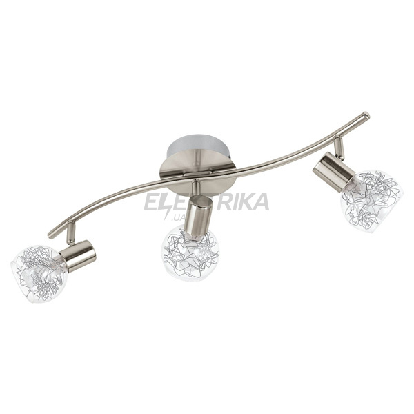 Спот "Basento" 3х5Вт LED, нікель матовий/прозорий, 93828