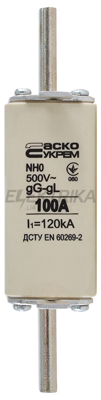 Запобіжник ножовий плавкий АСКО-УКРЕМ NH0 100A gG (A0050010024)