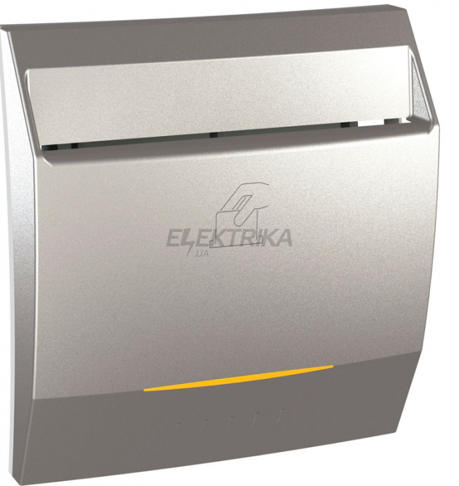 Вимикач картковий Schneider Electric Unica Glass з індикацією алюмінію (MGU3.540.30CS)