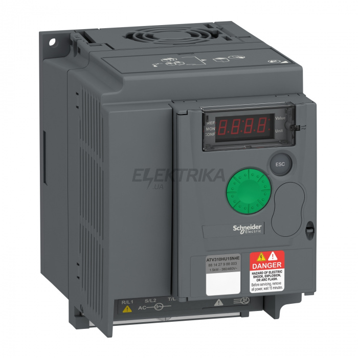 Привід із регульованою частотою обертання Schneider Electric variable speed drive ATV310, 1.5 kW, 2 hp, 380...460 V, 3 phase ATV310HU15N4E