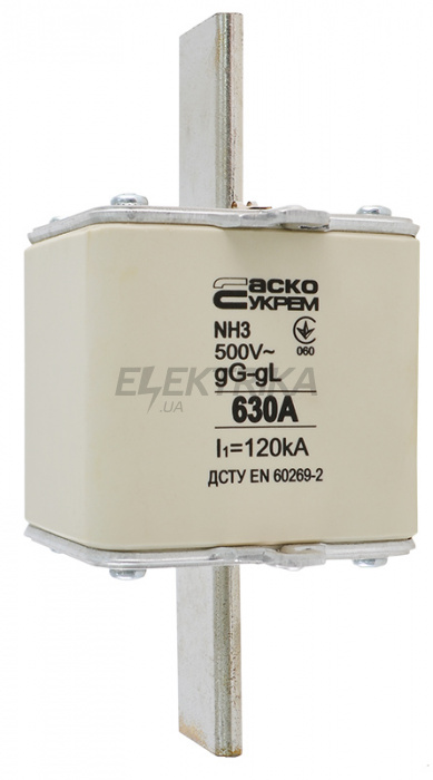 Запобіжник ножовий плавкий АСКО-УКРЕМ NH3 630A gG (A0050010041)