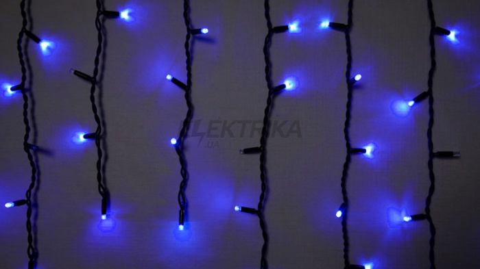 Гірлянда зовнішня DELUX ICICLE 75LED 2x0.7m синій/чорний IP44 EN (90016593)