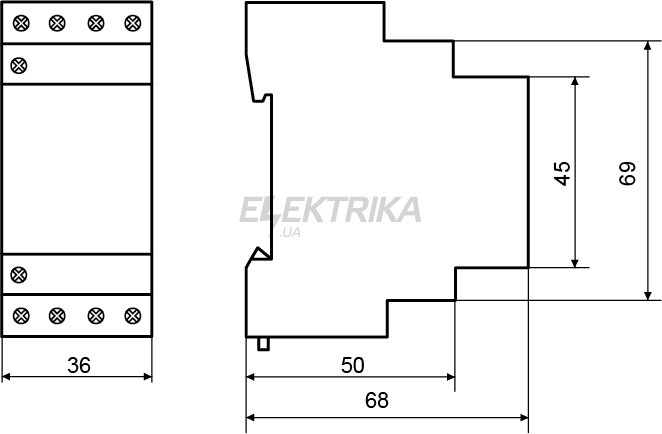 Контактор модульний АСКО-УКРЕМ MK-N 4P 16A 2NO2NC (A0040030028)