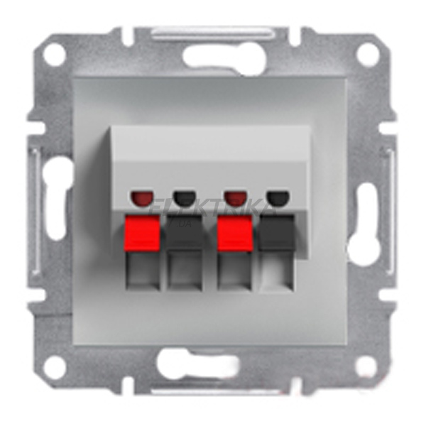 Аудіорозетка Schneider Electric Asfora 2 модуля алюмінію (EPH5700161)