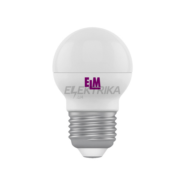 Лампа світлодіодна сферична D45 6W PA11 E27 4000 ELM