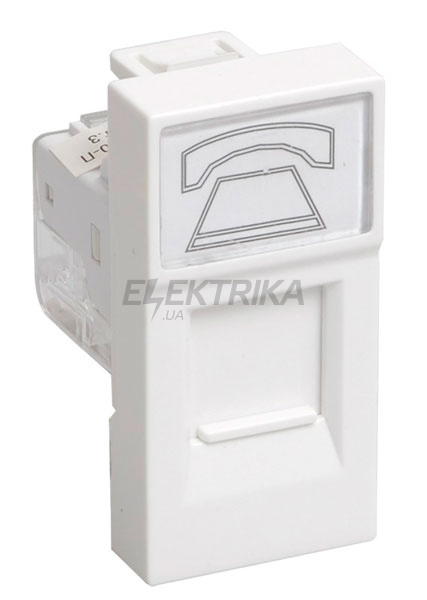 Розетка телефонна RJ-11 кат.3, 1 модуль. РКФ-10-00-П
