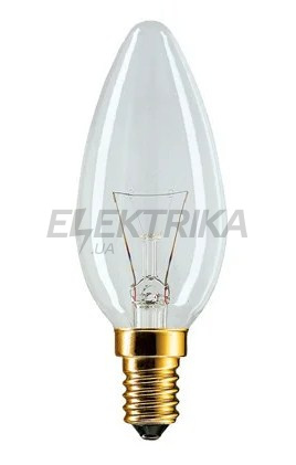 Лампа розжарювання Philips B35 40W Е14 CL свічка проз. (10018533)
