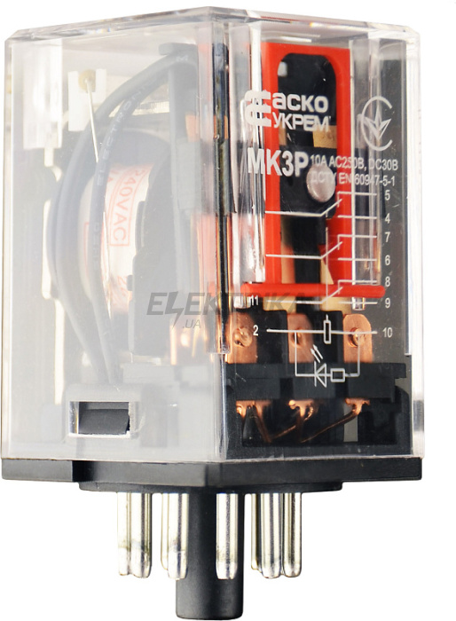 Реле проміжне АСКО-УКРЕМ МK3P (AC 220 V) (A0090010003)