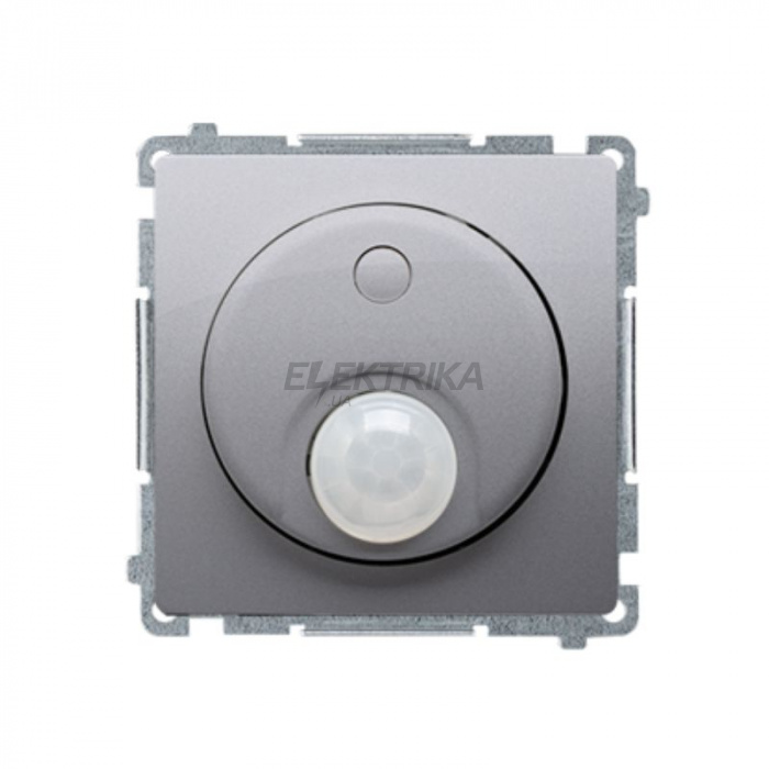 Вимикач Simon Basic із датчиком руху, сталь (BMCR10T.01/21)