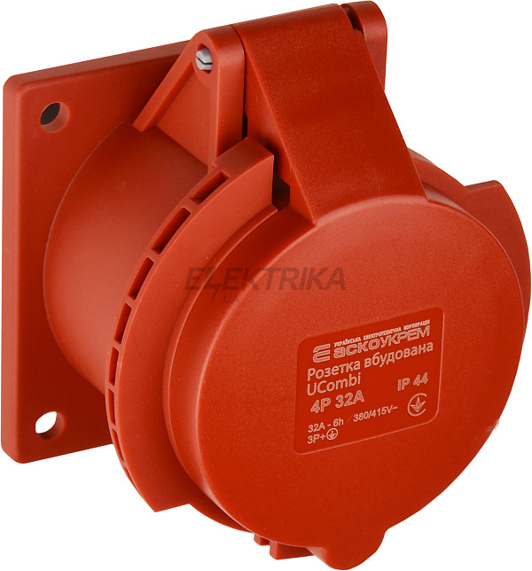 Розетка вбудована серії UCombi 4P 32A IP 44 (A0080010161)