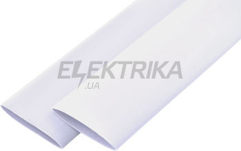 Термоусаджувальна трубка e.termo.stand.2.1.white, 2/1, 1м, біла (s024212)