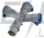 Адаптер 1 вилка 3 розетки серії UСombi 3P 16A  IP 44 (A0080010164)