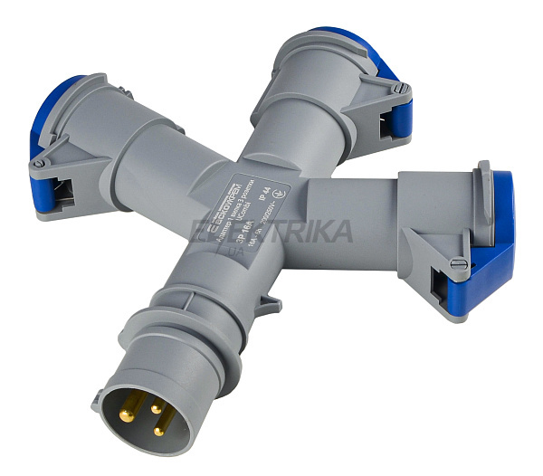 Адаптер 1 вилка 3 розетки серії UСombi 3P 16A  IP 44 (A0080010164)