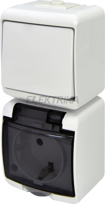 Вимикач з розеткою ETI VRHP-1SD 004668026
