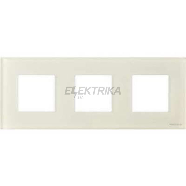 Рамка 3-постова Zenit N2273 CB, біле скло
