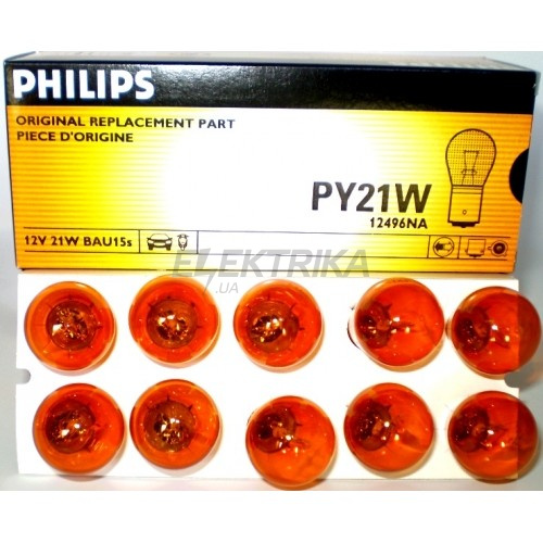 Автомобільна лампа PY21W 24В 21Вт BAU15S AMBER Heavy Duty/Long Life