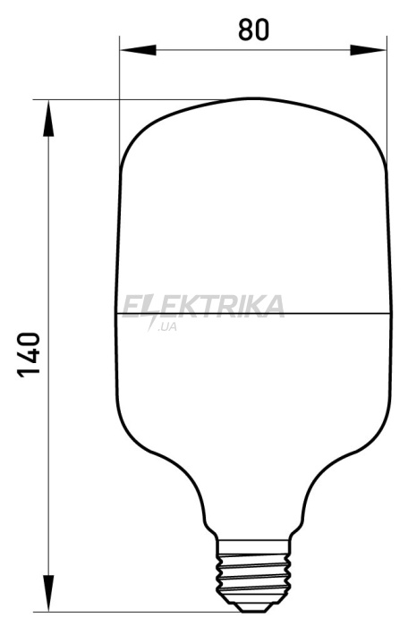Лампа світлодіодна e.LED.lamp.stand.HP.E27.20.6500, 20Вт, 6500К 110лм/Вт (l0650816)