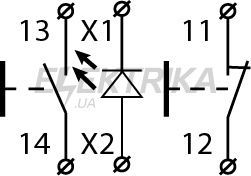 Пост кнопковий тримісний АСКО-УКРЕМ XAL-D371H29 "СТАРТ-СТОП-Сигнал" (A0140020069)