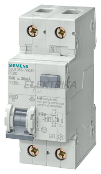 ДИФ.АВТОМАТ SIEMENS ТИП AC, 30MA 1+NP B32 6KA