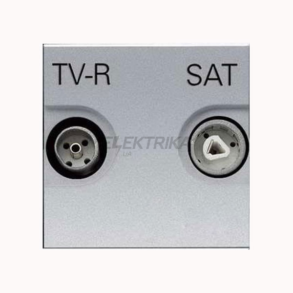 Розетка TV-R-SAT прохідна Zenit N2251.8 PL, срібло