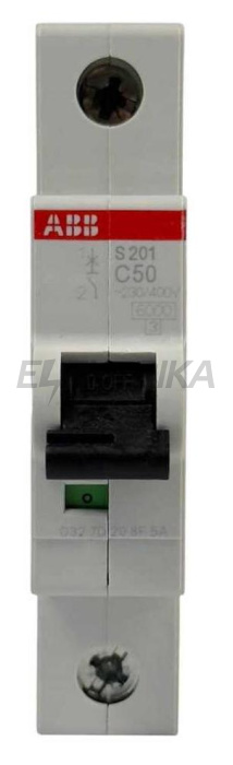 Автоматичний вимикач ABB S201-C50 (2CDS251001R0504)