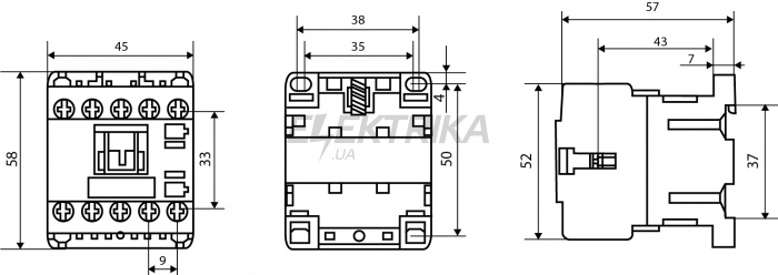 Пускач АСКО-УКРЕМ ПМ 0-06-01 B7 24В (LC1-K0601) (A0040010128)