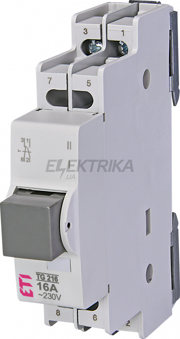 Кнопка ETI TG 216 2pol 16A grey 764904101