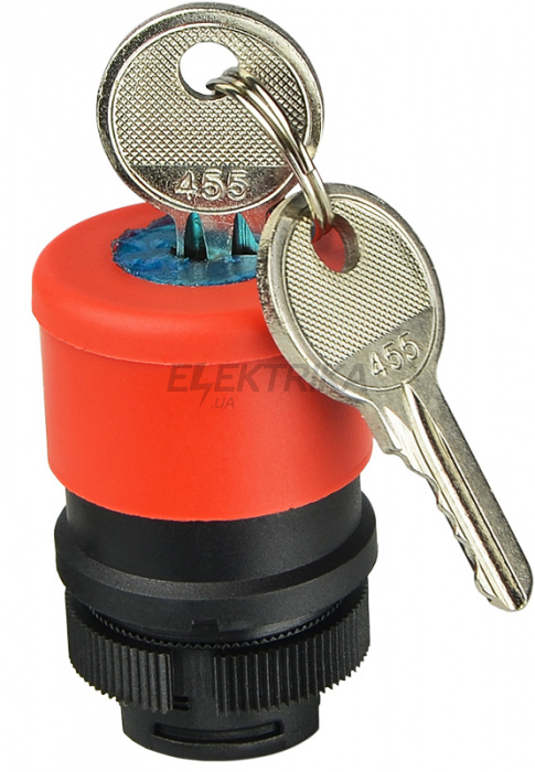 Кнопка аварійна АСКО-УКРЕМ XB2-ES74 d30mm із ключем (A0140050024)