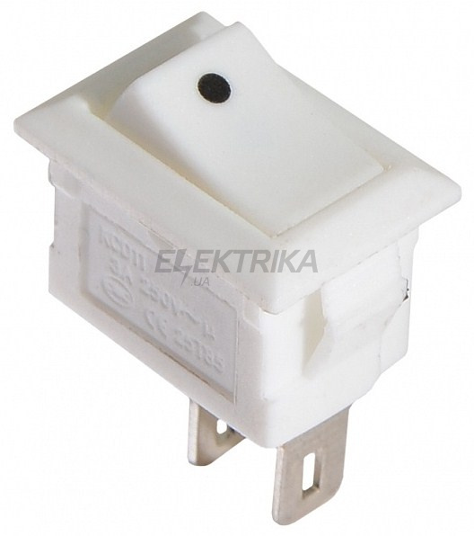Перемикач 1-клавішний АСКО-УКРЕМ KCD5-101 WH/WH (A0140040130)