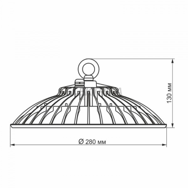 LED світильник висотний ХайБей VIDEX 100W 5000K білий (VL-HBe-1005W)