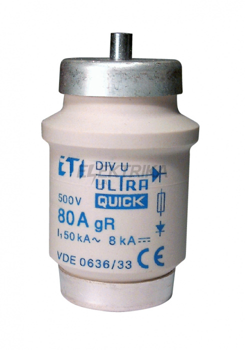 Плавка вставка запобіжник ETI DIV UQ gR 100A 500V 004324002