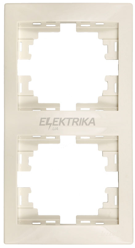 Рамка 2 посту вертикальна Lezard Mira б/вст крем (701-0300-152)