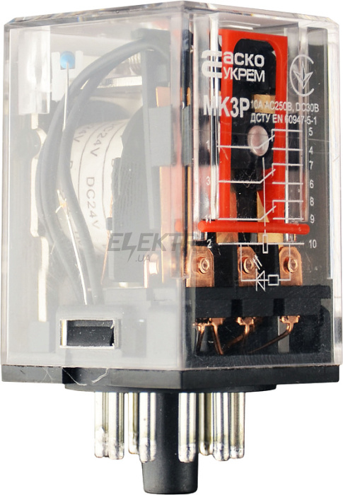 Реле проміжне АСКО-УКРЕМ МK3P (DC 24 V) (A0090010012)
