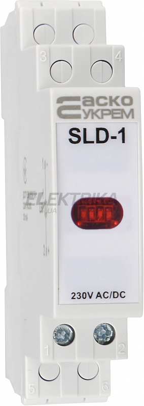 Модульний сигнальний індикатор 230V AC/DC SLD-1 червоний (A0140030032)