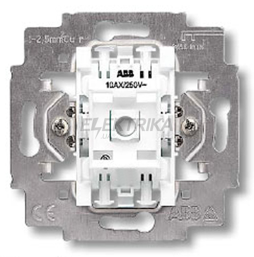 Механізм 1-клавішного вимикача, двополюсний, 10A, 230V, Elektro-Praga