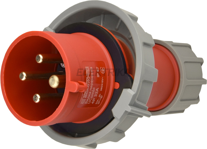 Вилка переносна серії UCombi  4P  32А IP 67 (A0080010109)