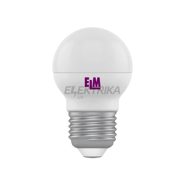 Лампа світлодіодна сферична D45 5W PA11 E27 4000 ELM
