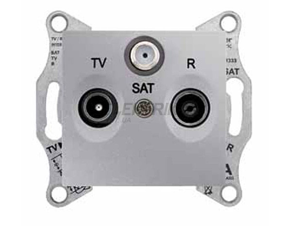 Розетка TV/R/SAT кінцева Schneider Electric Sedna алюміній (SDN3501360)