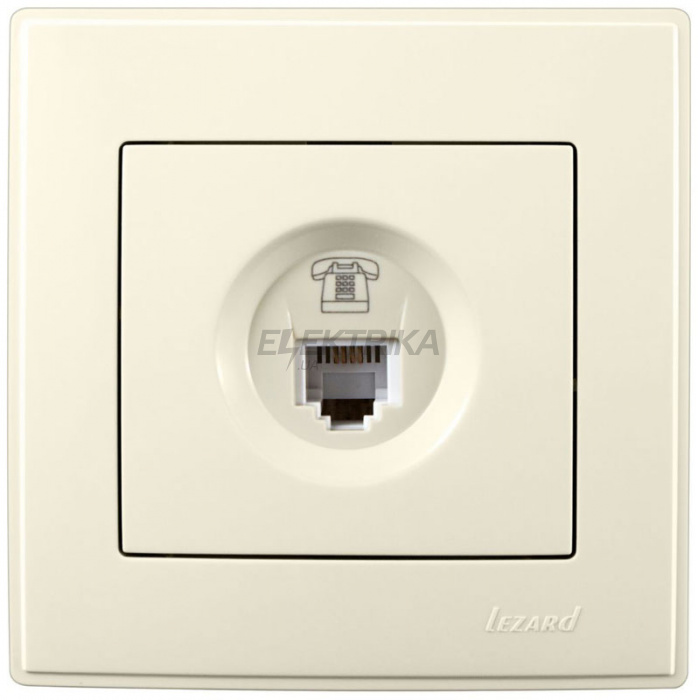 Розетка телефонна Lezard Lesya крем (705-0303-137)