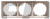 Рамка e.lux.10064L.3.fr.nickel 3-місна, "нікель"