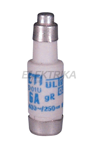 Плавка вставка запобіжник ETI D01 UQ gR 6A/400V 004311003