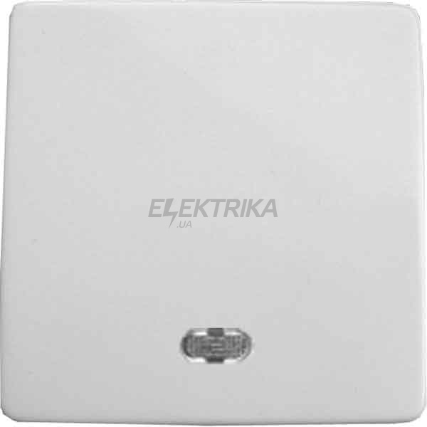 Кнопка e.lux.11651L.pn.aluminium одинарна "алюміній" з підсвічуванням
