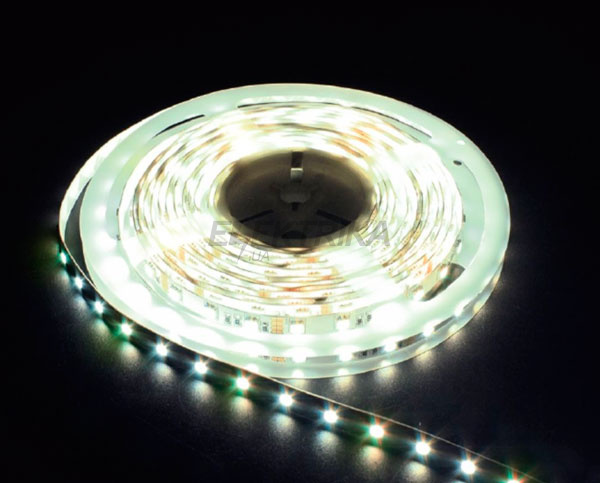 Стрічка світлодіодна LS606/ SANAN LED-RL 60SMD(5050)/m 14,4W/m 12V 5m-8-0.22mm білий